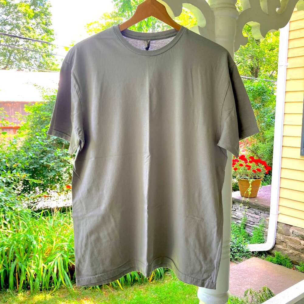 Gilden Softstyle Grey Cotton Tee Shirt, Men's